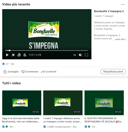 video Bonduelle Food Service Italia